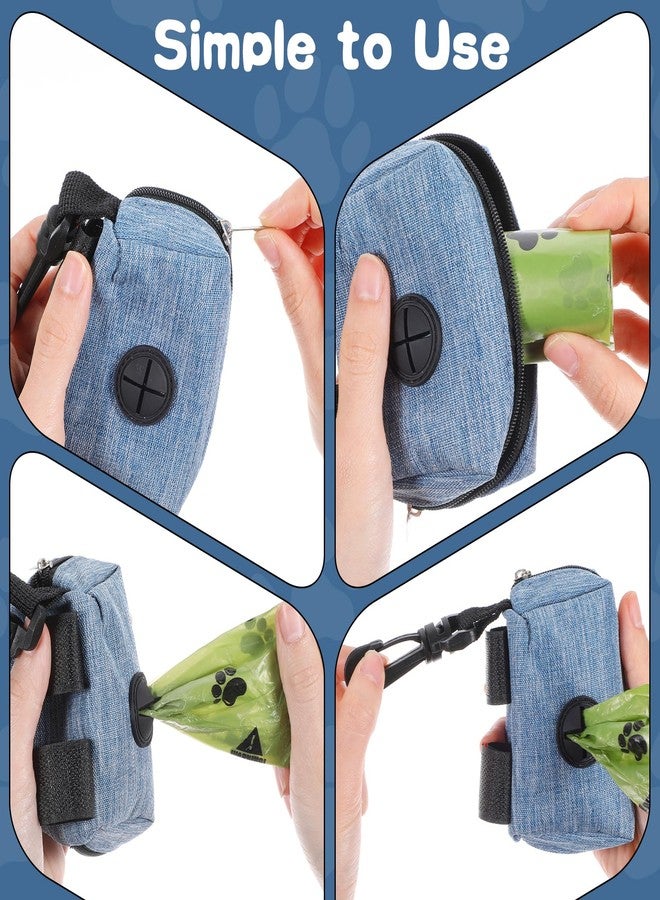 Yuanchu 3 Pcs Dog Poop Bag Dispensers, Dog Waste Bag Holder for All Leash Attachment Puppy Poop Bag Dispenser Zipper Pouch with Carabiner Clip for Cats Dogs Pet - Image 4